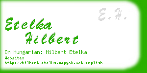 etelka hilbert business card